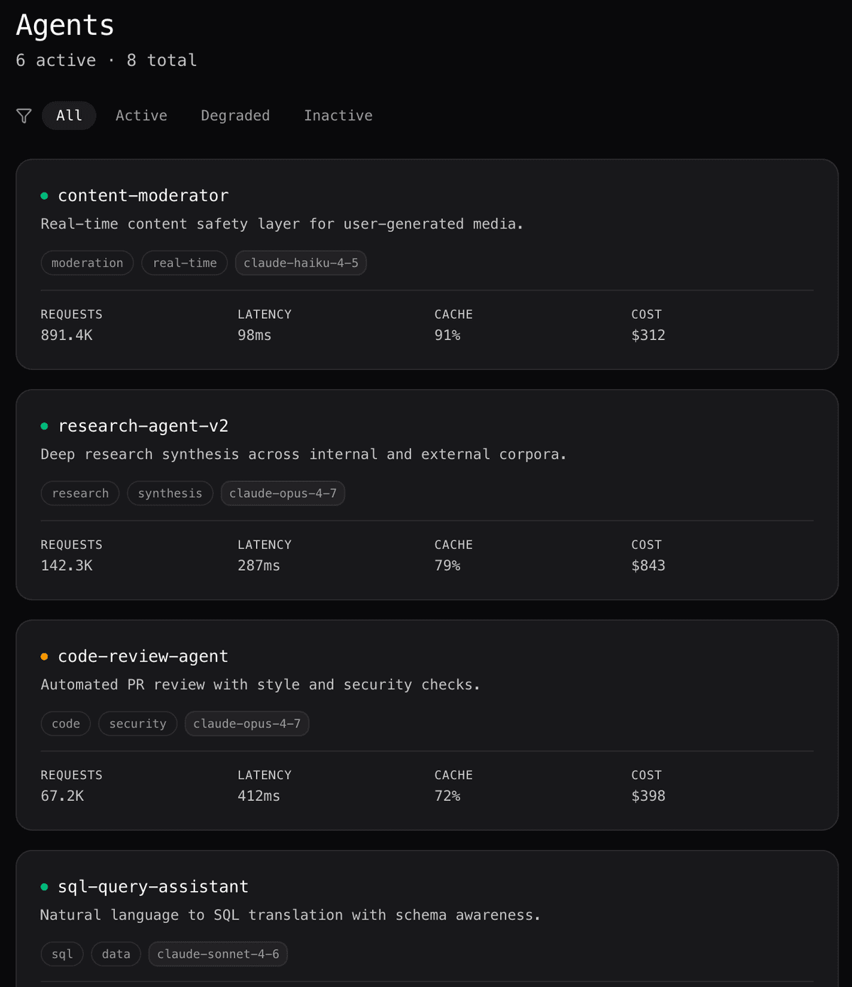 Agent chain on-chain